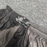 adult Mens Embroidery Basketball Casual Shorts Dark brown