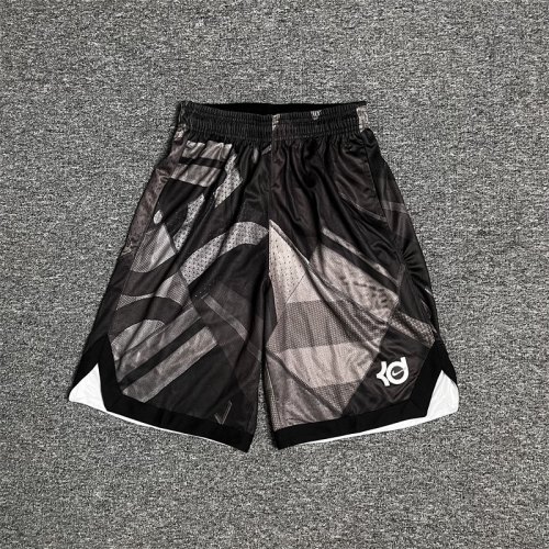 adult Mens Embroidery Basketball Casual Shorts Dark brown