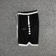 adult Mens Embroidery Drawstring Basketball Casual Shorts black