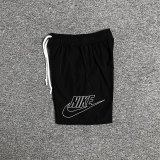 adult Mens Embroidery Drawstring Basketball Casual Shorts black