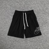 adult Mens Embroidery Drawstring Basketball Casual Shorts black