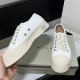 white nappa leather pablo lace-up sneaker