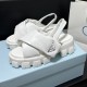 Monolith Padded 55mm Sandals White Nappa Leather