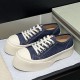 blue denim pablo lace-up sneaker