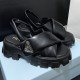 Monolith Padded 50mm Sandals Black Nappa Leather