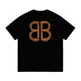 Summer 23SS Men's Adult casual Alphabet Print short sleeved Crewneck t shirt black