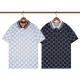 Summer 23SS Men's Adult casual Full body print short sleeved polo shirt black 028