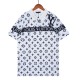 Summer 23SS Men's Adult casual Full body print short sleeved polo shirt white 039