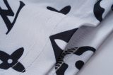 Summer 23SS Men's Adult casual Full body print short sleeved polo shirt white 039