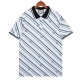 Summer 23SS Men's Adult casual Full body print short sleeved polo shirt white 067