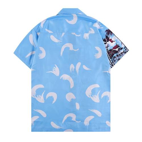Summer 23SS Men's Adult casual coconut tree print short sleeved shirt Blue Q15