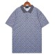 Summer 23SS Men's Adult casual Full body print short sleeved polo shirt grey 069