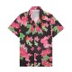Summer 23SS Men's Adult casual Full body print short sleeved shirt pink A90