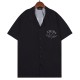Summer 23SS Men's Adult casual Alphabet print short sleeved shirt black Q217