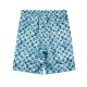 Summer 23SS Men's Adult casual Full body print short sleeved shirt Set blue 9628