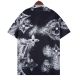 Summer 23SS Men's Adult casual Full body print short sleeved shirt Set black Q196