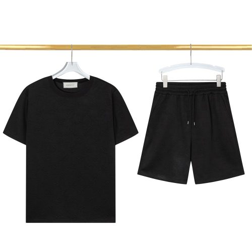 Summer 23SS Men's Adult casual jacquard short sleeved T-shirt Set 8202