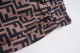 Adult casual Drawstring print pants Dark brown 1323