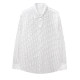 Adult men's loose fitting long sleeved casual shirt white V12