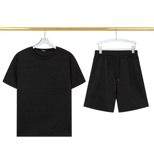 Summer 23SS Men's Adult casual jacquard short sleeved T-shirt Set 8201