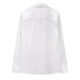 Adult men's loose fitting long sleeved casual shirt white V13