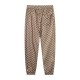 Adult casual Drawstring print pants brown 1322