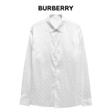 Adult men's loose fitting long sleeved casual shirt white V15