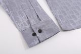 Adult men's loose fitting long sleeved casual shirt grey V12