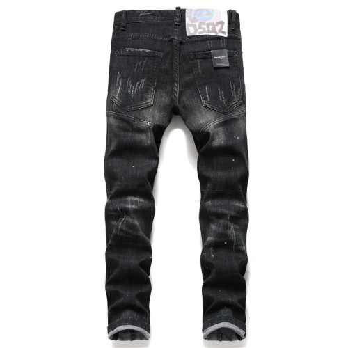 men's Casual Stretch body building Jeans black 1062