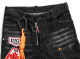 men's Casual Stretch body building Jeans black 1062