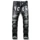 ICON Casual Stretch body building Jeans black 1058
