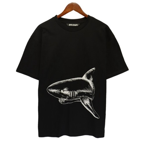 23SS adult 100% Cotton casual shark print short sleeved Crewneck t shirt Crewneck t shirt black 2020