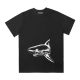 23SS adult Cotton casual Shark print short sleeved Crewneck t shirt Crewneck t black 2225