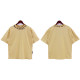 23SS adult Cotton casual Alphabet print short sleeved Crewneck t shirt Crewneck t Ginger yellow 2033