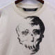 23SS adult Cotton casual Skull head print short sleeved Crewneck t shirt Crewneck t Beige 2041