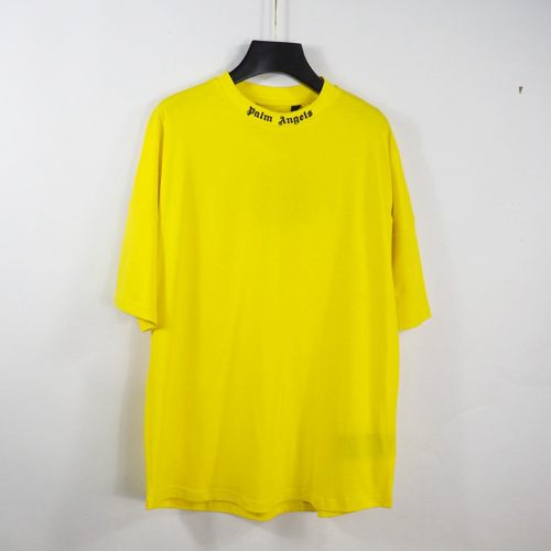 23SS adult Cotton casual Alphabet print short sleeved Crewneck t shirt Crewneck t Yellow 2001