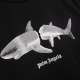 23SS adult Cotton casual Shark print short sleeved Crewneck t shirt Crewneck t black 2090