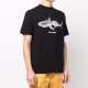 23SS adult Cotton casual Shark print short sleeved Crewneck t shirt Crewneck t black 2090