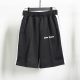 unisex embroidery casual Shorts Black 4506