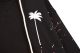 Men's casual cotton Coconut tree print Drawstring Long sleeve Hoodie black 5912