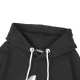 Men's casual cotton shark embroidery Drawstring Pocket Long sleeve Hoodie black 903