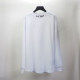 Men's casual cotton Alphabet Print Long sleeve Pullover Tops Casual Round Neck Sweatshirt white 7016