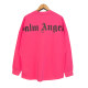 Men's casual cotton Alphabet Print Long sleeve Pullover Tops Casual Round Neck Sweatshirt pink 7016