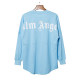 Men's casual cotton Alphabet Print Long sleeve Pullover Tops Casual Round Neck Sweatshirt blue 682