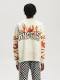 Men's casual cotton Alphabet Print Long sleeve Pullover Tops Casual Round Neck Sweatshirt apricot 7511