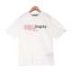 23SS adult Cotton casual Alphabet print short sleeved Crewneck t shirt Crewneck t white pink 2087