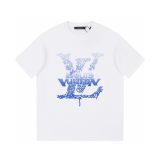 Alphabet pattern 23SS adult 100% Cotton casual Print short sleeved Crewneck t shirt Tees Clothing oversized white