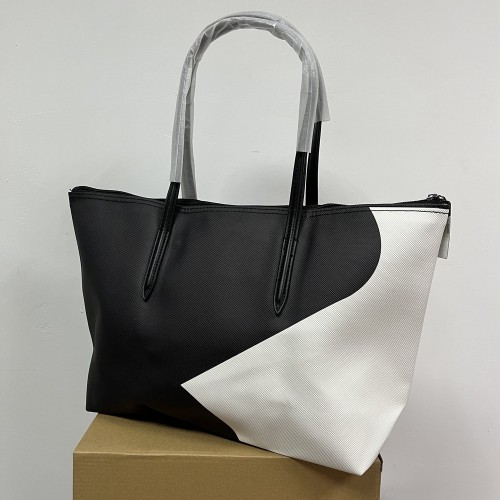 Women's L.12.12 Concept Zip Tote Bag black white