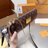 original womens Eva Monogram Brown Chain Bags and Clutches