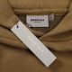 Men's casual cotton Alphabet jacquard Pocket Long sleeve Hoodie brown 101